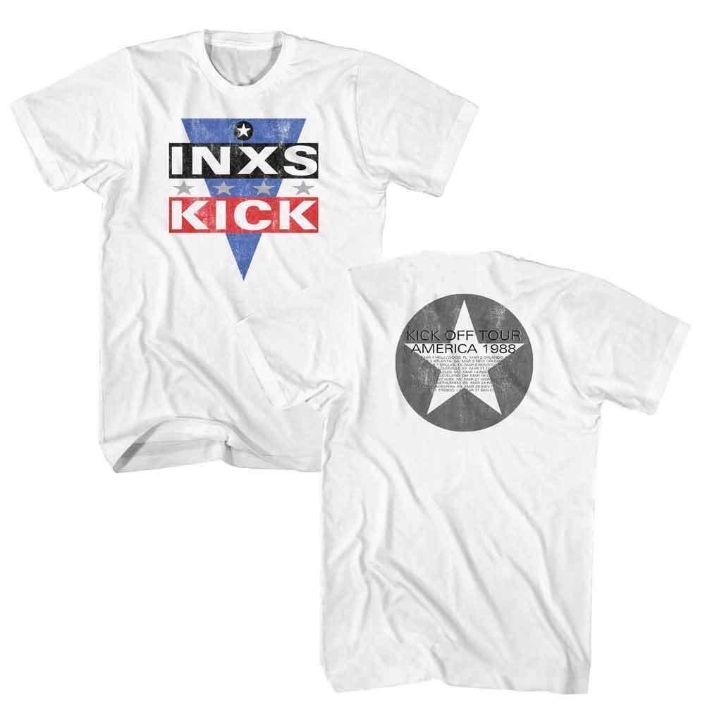 Inxs Kick Off Tour White T Shirt 2 Sided